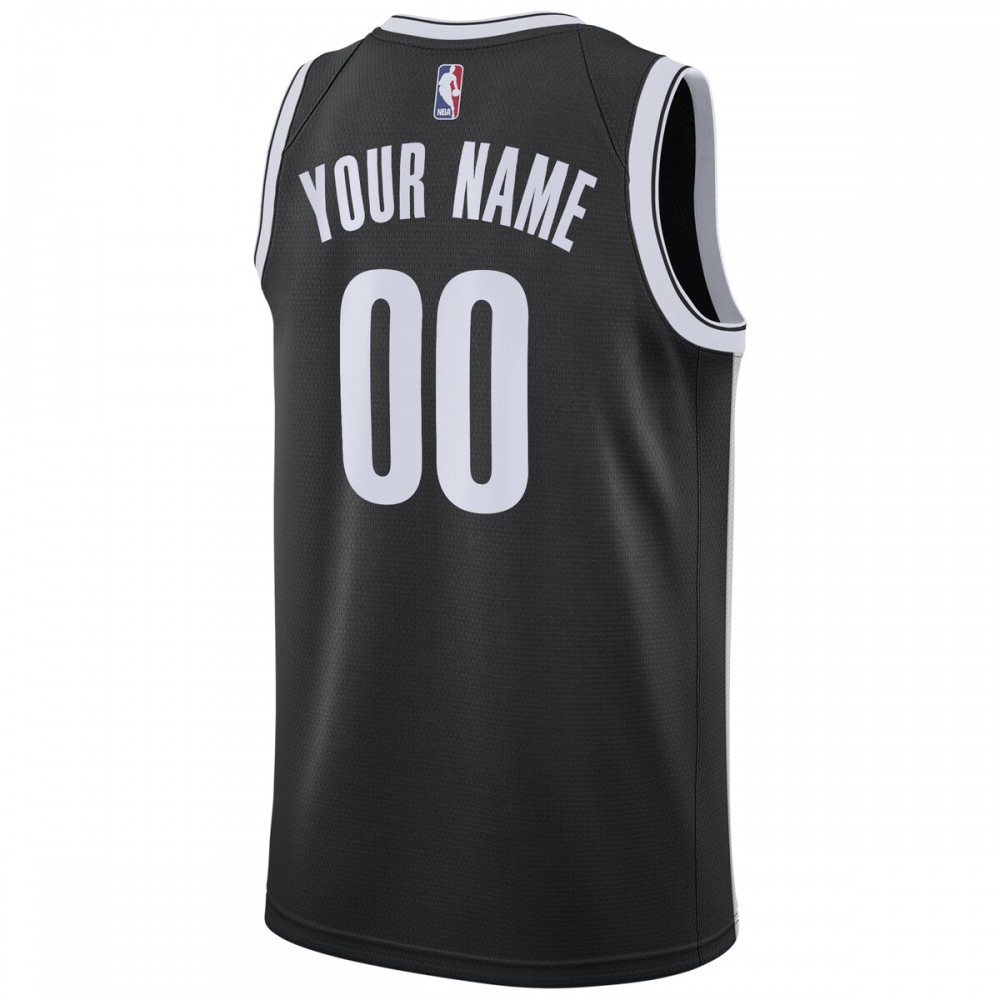 Brooklyn Nets Swingman Custom Jersey Black - Icon Edition-Pro Kit Vault | Brand New 26/27 Sports Jerseys